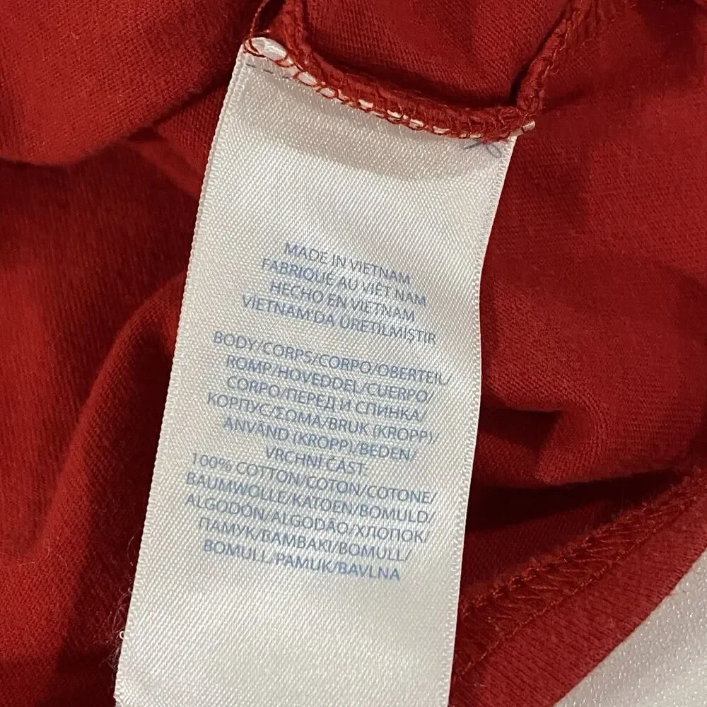 red Polo Bear by Ralph Lauren 9M Baby Toddler Shirt Nautical snap shoulder s/s
